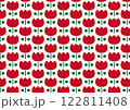 レトロなチューリップ　背景イラスト 122811408