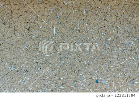 古い民家の土塀造形【背景素材】 古い民家の土塀造形【背景素材】 122811594