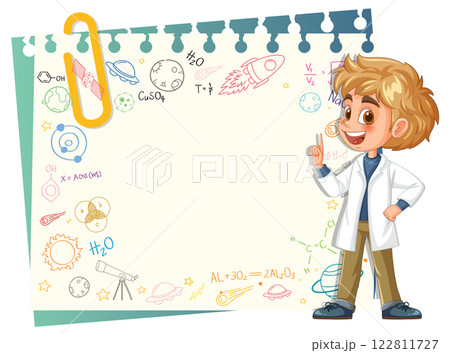 Young Scientist with Chemistry Notes 122811727
