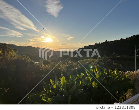 夕日の風景写真 122811809