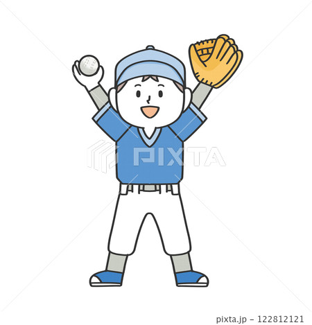 野球をする子供 野球をする子供 122812121
