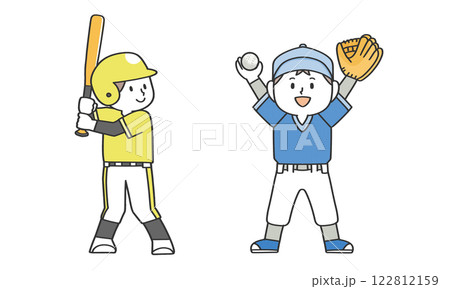 野球をする子供達 野球をする子供達 122812159