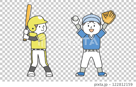 野球をする子供達 野球をする子供達 122812159