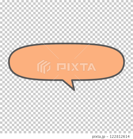 Simple and easy to use horizontal round speech bubble Simple and easy to use horizontal round speech bubble 122812614
