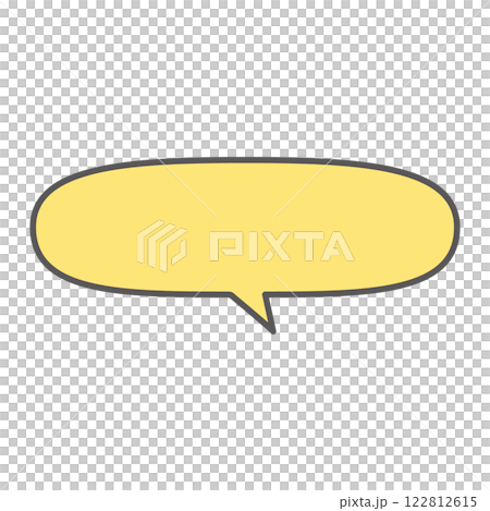 Simple and easy to use horizontal round speech bubble Simple and easy to use horizontal round speech bubble 122812615
