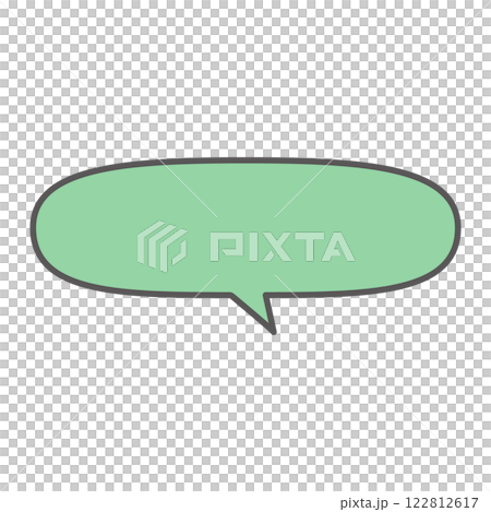 Simple and easy to use horizontal round speech bubble Simple and easy to use horizontal round speech bubble 122812617