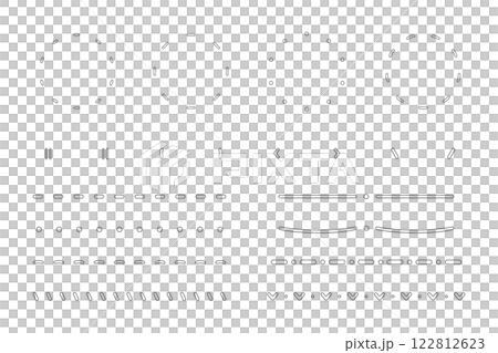 シンプルなイラスト素材セット シンプルなイラスト素材セット 122812623