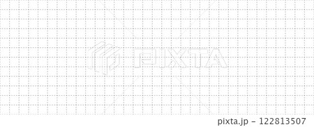Seamless checkered paper texture. Journal planer page with dotted grid. Simple square graph pattern. Retro bullet notebook background. School math sheet wallpaper. Vector repeating workbook template 122813507