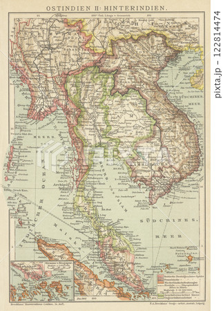 20世紀初頭　世界地図　東南アジア 122814474