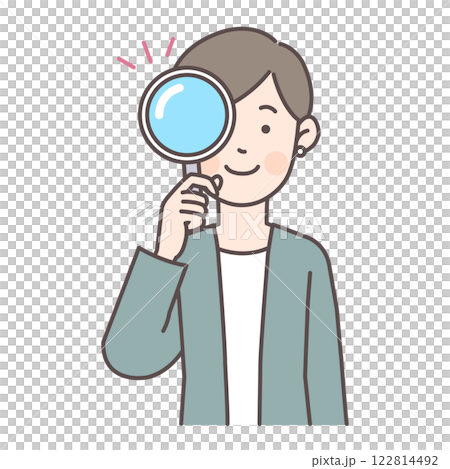 Magnifying glass and business person 2 122814492