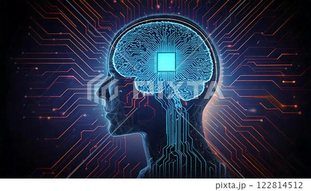 脳をイメージしたAI・人工知能のイメージ 122814512