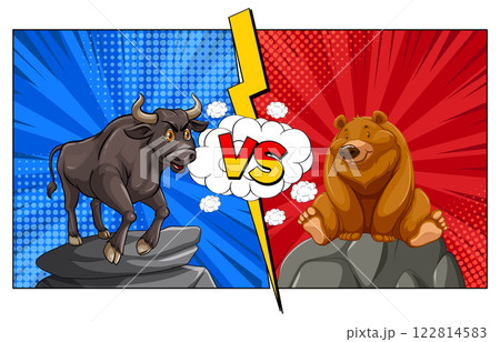 Bull vs Bear Market Showdown Bull vs Bear Market Showdown 122814583