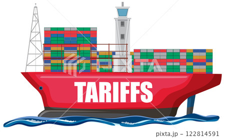 Global Trade and Tariffs Illustration 122814591