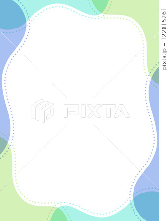 曲線のポップな背景フレーム、縦向き 122815261