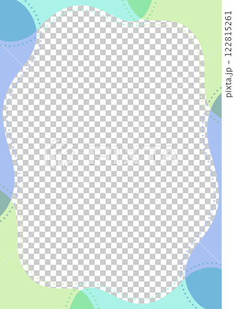 曲線のポップな背景フレーム、縦向き 122815261