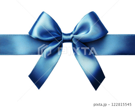 エレガントな青いサテンリボンの結び目 エレガントな青いサテンリボンの結び目 122815545