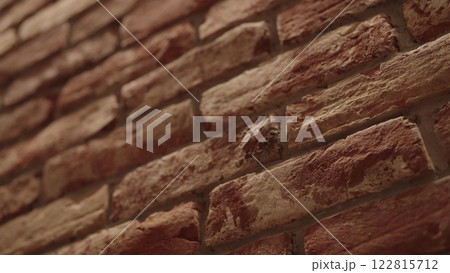 Closeup shot of old brick wall interior design Closeup shot of old brick wall interior design 122815712