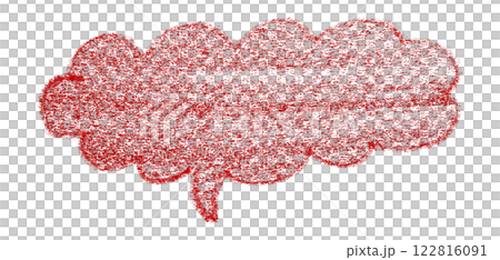 Separate red speech bubble on transparent background. 122816091