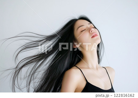 美しい髪・ロングヘア女性「AI生成画像」 美しい髪・ロングヘア女性「AI生成画像」 122816162