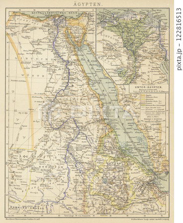 20世紀初頭　世界地図　エジプト 122816513