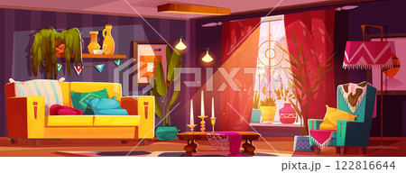 Boho living room interior 122816644