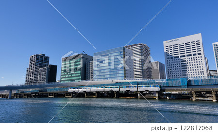 東京 品川シーサイド 京浜運河と品川シーサイド駅周辺の風景 東京 品川シーサイド 京浜運河と品川シーサイド駅周辺の風景 122817068