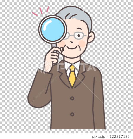 Magnifying glass and businessman 3 122817183