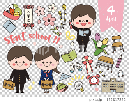 Handwritten set of materials for April admission 122817232