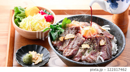 ステーキ丼 ( 国産和牛 サーロインステーキ ) ステーキ丼 ( 国産和牛 サーロインステーキ ) 122817462
