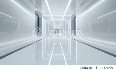 futuristic modern office interior with glass window 122818099