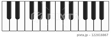 立体的なシンプルな25鍵の鍵盤素材 122818867