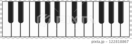 立体的なシンプルな25鍵の鍵盤素材 122818867