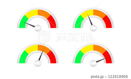 level indicator set isolated on white background level indicator set isolated on white background 122818908