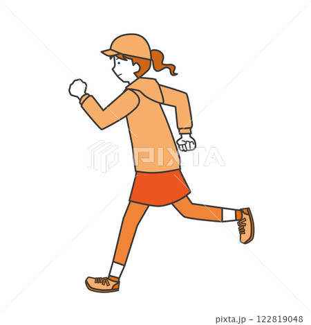 ランニングする女性 122819048