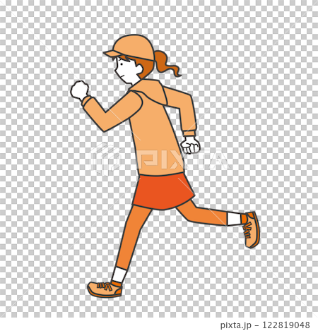 ランニングする女性 122819048