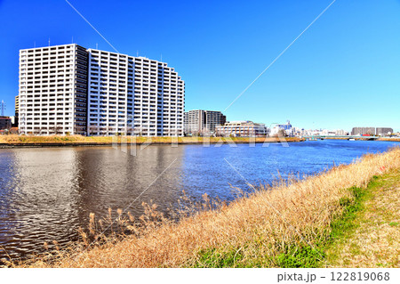 中川大橋／中川方面を下流側より望む(東京都葛飾区)【2025.1】 122819068