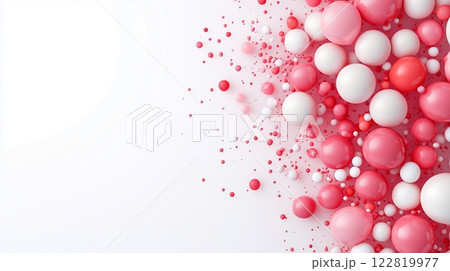 ピンクと赤のバルーンのイメージ 122819977