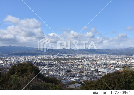 青蓮院飛地　将軍塚青龍殿　大舞台から一望する京都市内 122820964