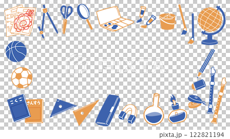 学用品ベクターイラストフレーム 122821194