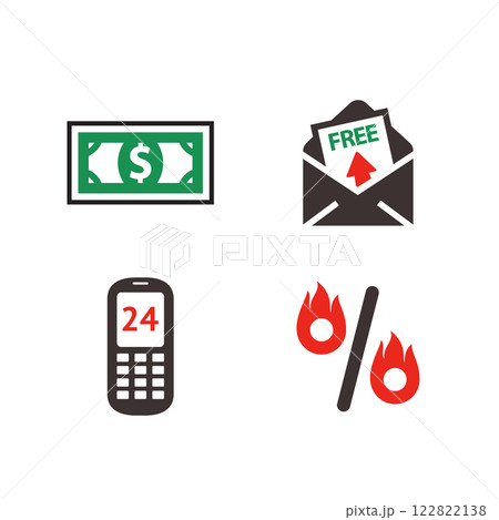 Shopping set icons, made in color style Shopping set icons, made in color style 122822138