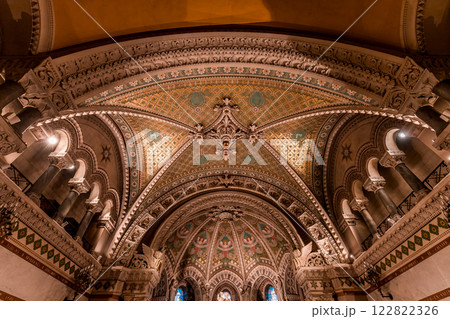Basilica of Notre-Dame de Fourviere, Lyon, France, the crypt 122822326