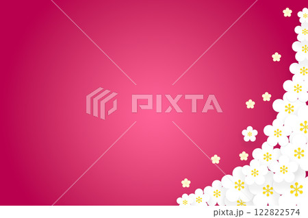 春の花が咲く背景イラスト 122822574