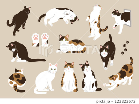 猫のイラスト素材セット 122822672