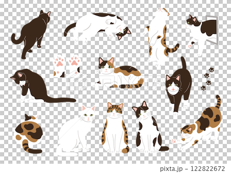 猫のイラスト素材セット 122822672
