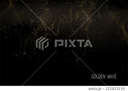 Isolated shiny swirling mosaic on black background, abstract design component Isolated shiny swirling mosaic on black background, abstract design component 122823210