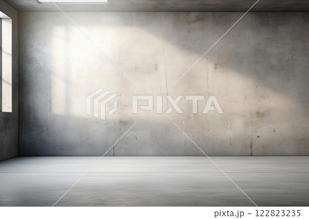 Empty room, loft interior design. Empty space for composing. Ai generative 122823235