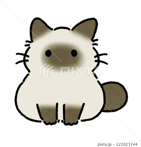 シャム猫のイラスト シャム猫のイラスト 122823244