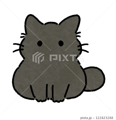 黒猫のイラスト 122823288