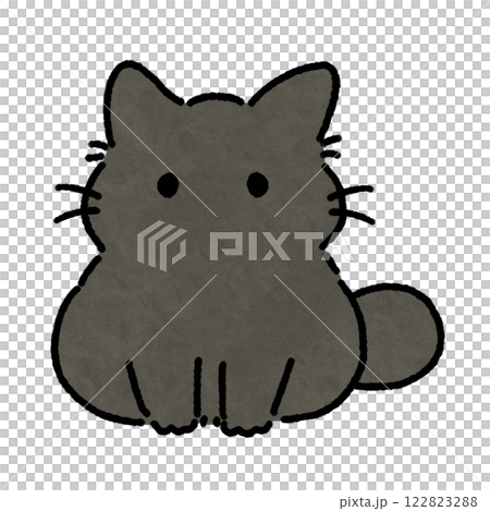 黒猫のイラスト 122823288