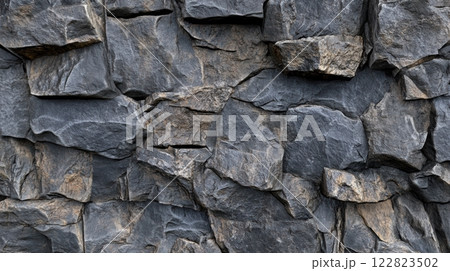 old gray wall with cracks 122823502